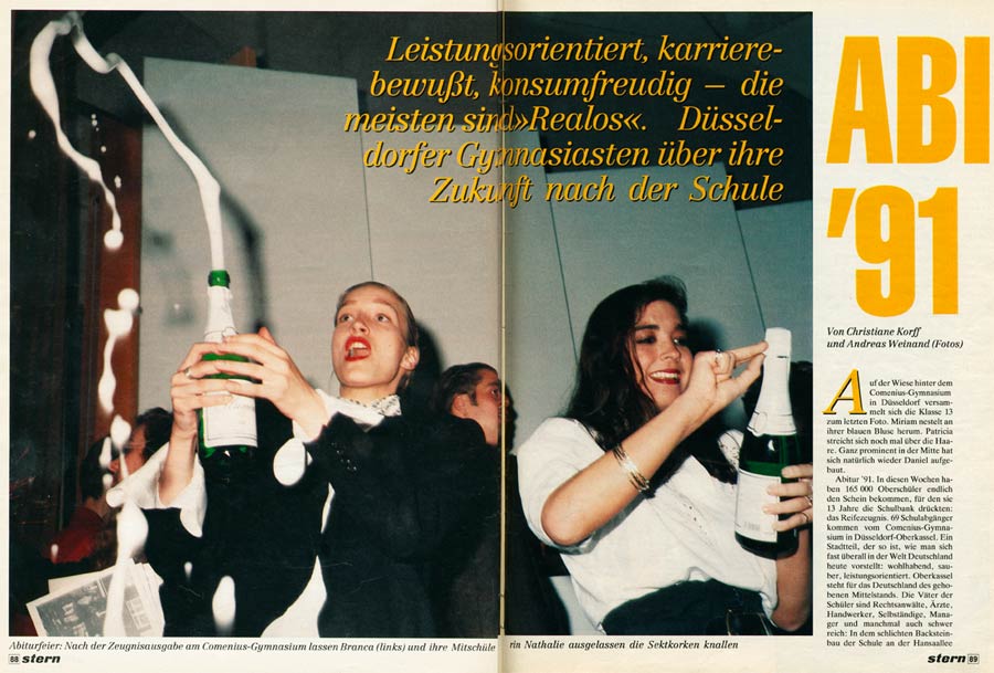 Publikation im STERN - 
Abitur 1991
 